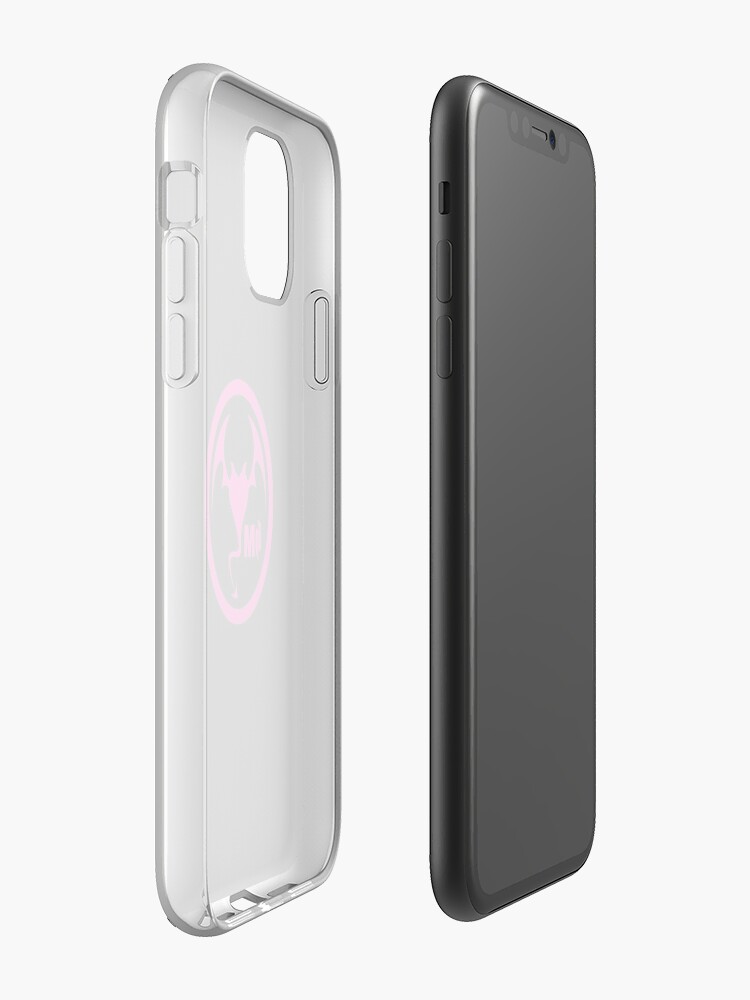 Alternate view of Hollywood Monsters Circle Bat Logo - PINK iPhone Case