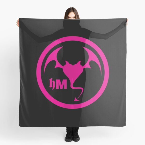 Hollywood Monsters Circle Bat Logo - PINK Scarf