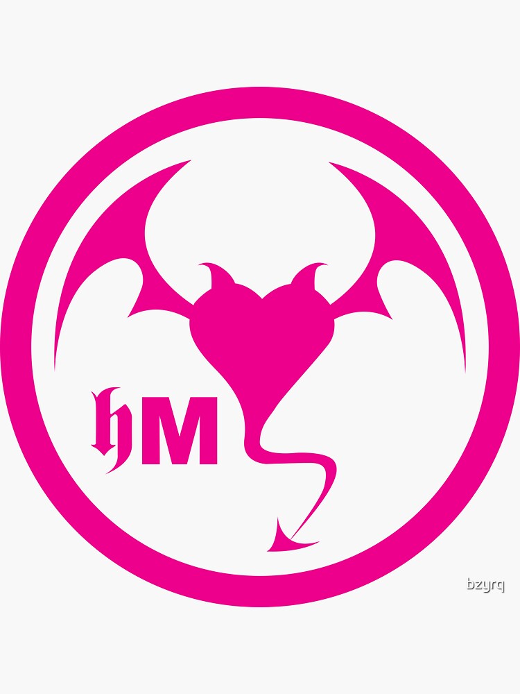 Hollywood Monsters Circle Bat Logo - PINK by bzyrq