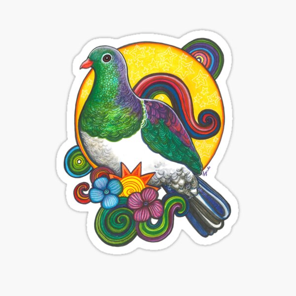 Kaleidoscopic Kereru Sticker