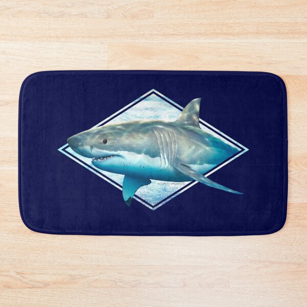 Item preview, Great white shark distressed design designed and sold by David Pearce Marine Art.