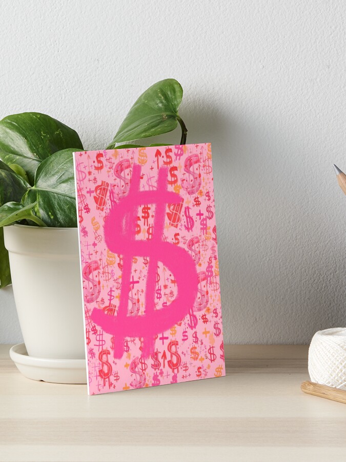 Pink Money Sign | Art Board Print