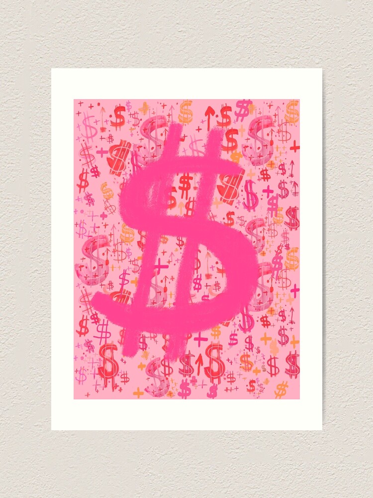 Pink Dollar Signs Art Print for Sale by melaniebiehle