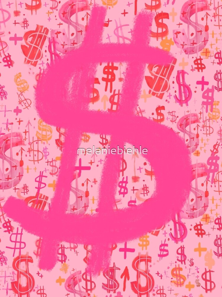 "Pink Dollar Signs" Graphic TShirt Dress for Sale by melaniebiehle