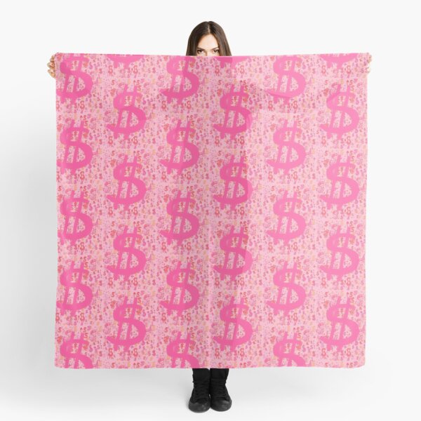 Pink Dollar Signs Scarf