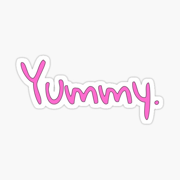 Item preview, Pink ‘Yummy.’ Sticker designed and sold by minimalistworks.