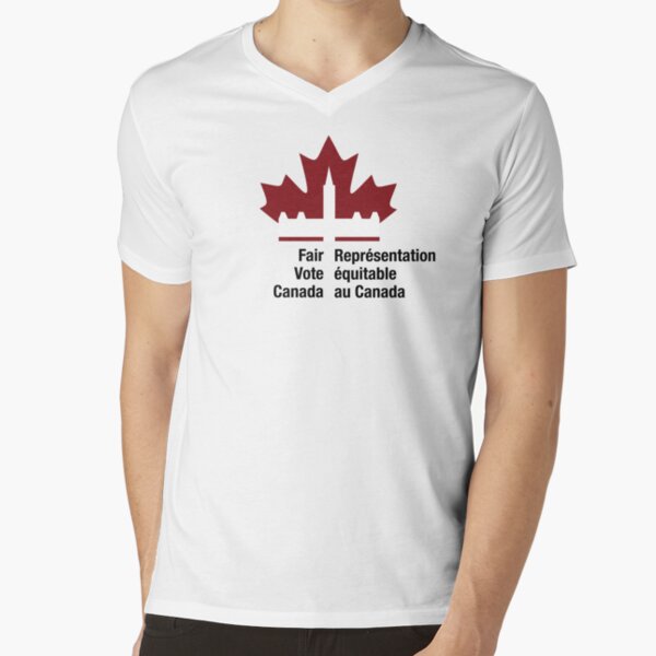 Fair Vote Canada logo for light colours V-Neck T-Shirt