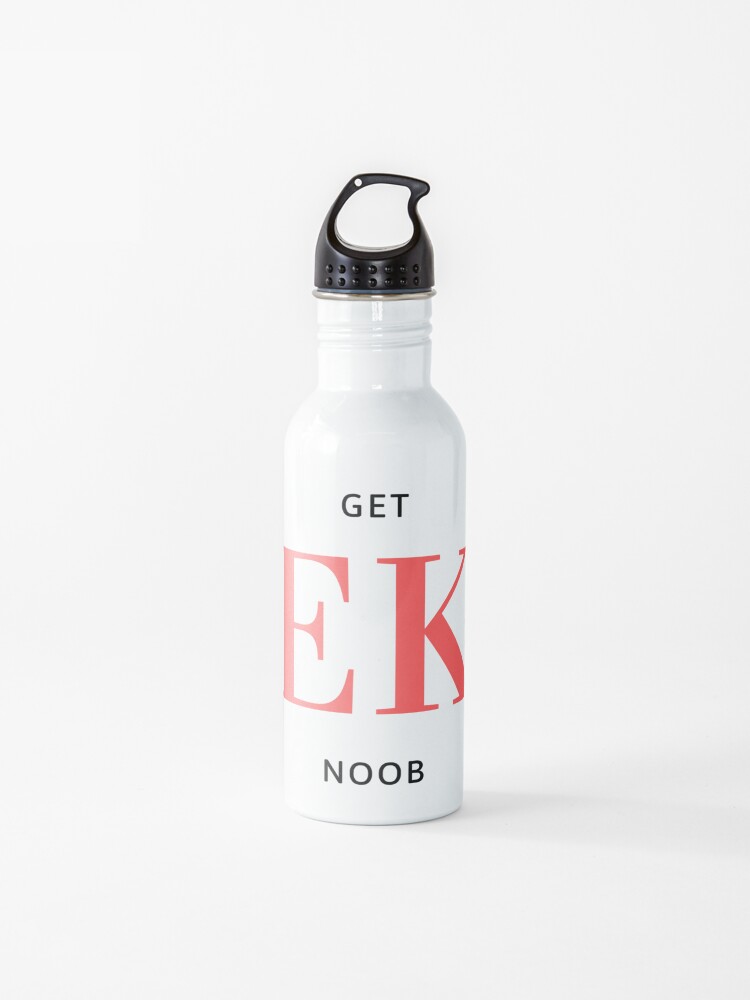 Get Rekt Noob Gamer Meme Water Bottle By Mollysvision Redbubble - get rekt noob roblox