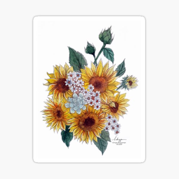 Sunflower bouquet Sticker