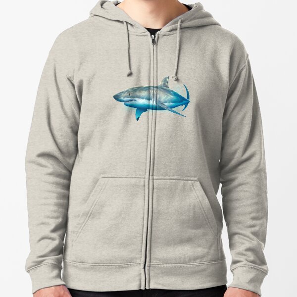 Neptune White Zipped Hoodie