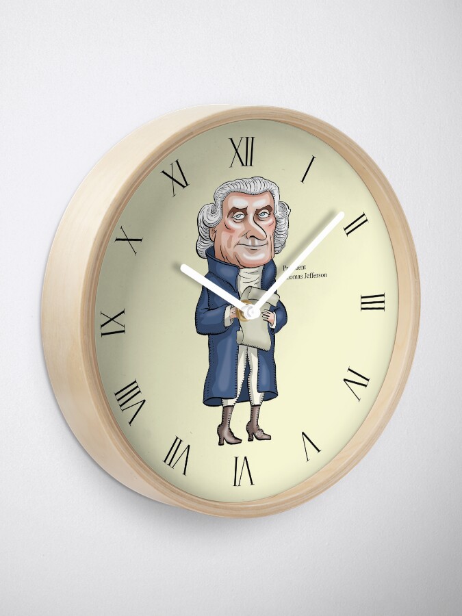 Alternate view of President Thomas Jefferson Clock