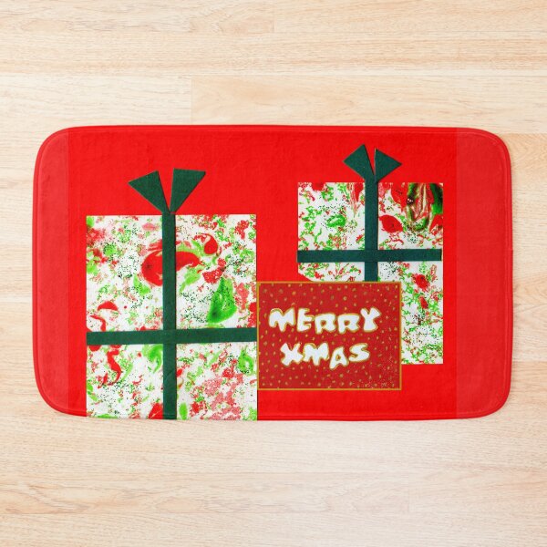 Item preview, Marbled and Collaged Merry Xmas Card designed and sold by Heatherian.