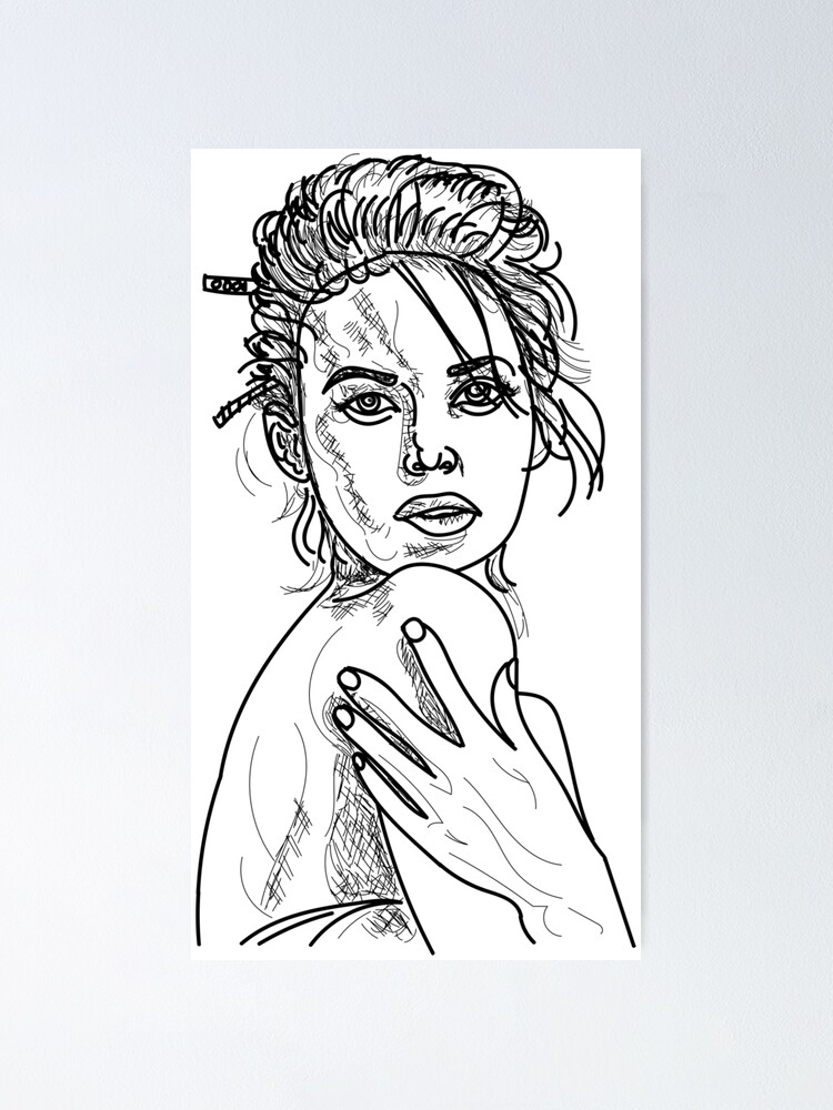 beautiful lady sketch