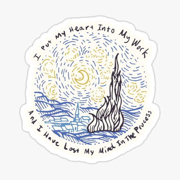 40PCS Vincent Willem Van Gogh Stickers Art Painter Painting Sunflower  StickY/xa