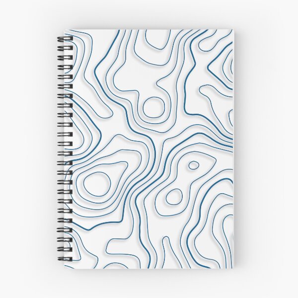 Item preview, Contour lines Topography Map White/Blue designed and sold by metaphex.
