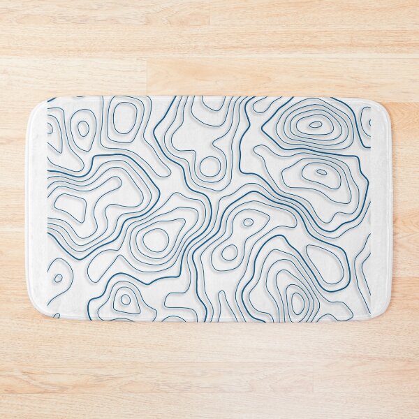 Item preview, Contour lines Topography Map White/Blue designed and sold by metaphex.