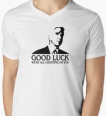 Viel Glück T-Shirt mit V-Ausschnitt für Männer