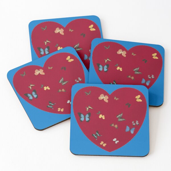 Artikelvorschau, 1970s Aesthetic Hearts with Butterflies entworfen und verkauft von WildDaisy.