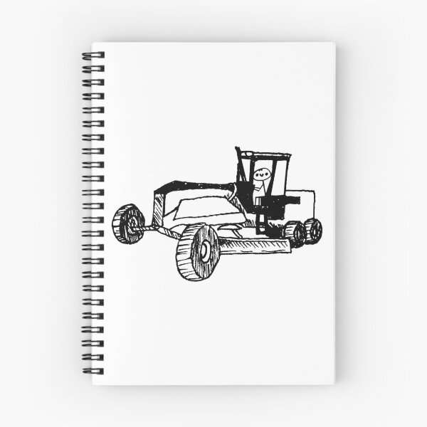 Item preview, Cute Construction Grader Black & White designed and sold by akaesthetic.