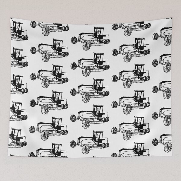 Item preview, Cute Construction Grader Black & White designed and sold by akaesthetic.