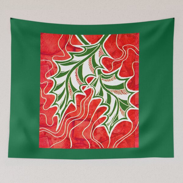 Item preview, Miniature Aussie Tangle 020 in Xmas Red Green White and Gold designed and sold by Heatherian.