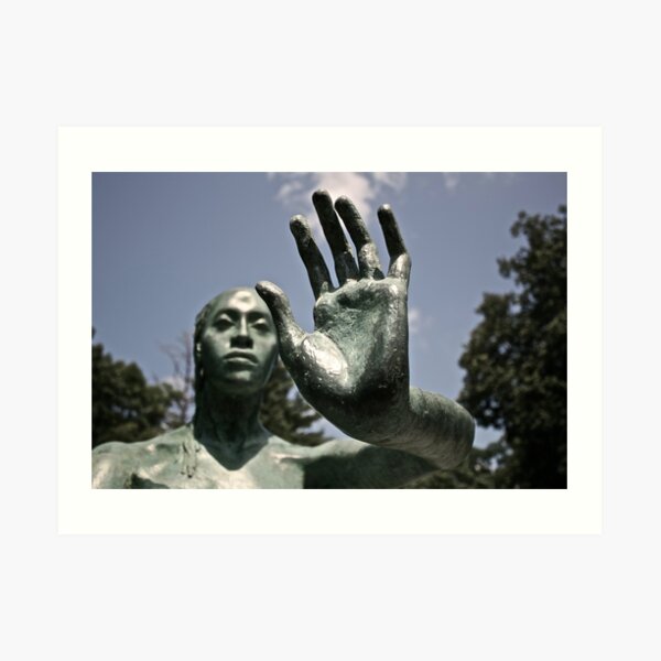Green Statue Art Print