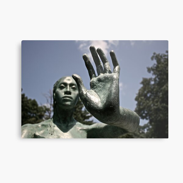Green Statue Metal Print