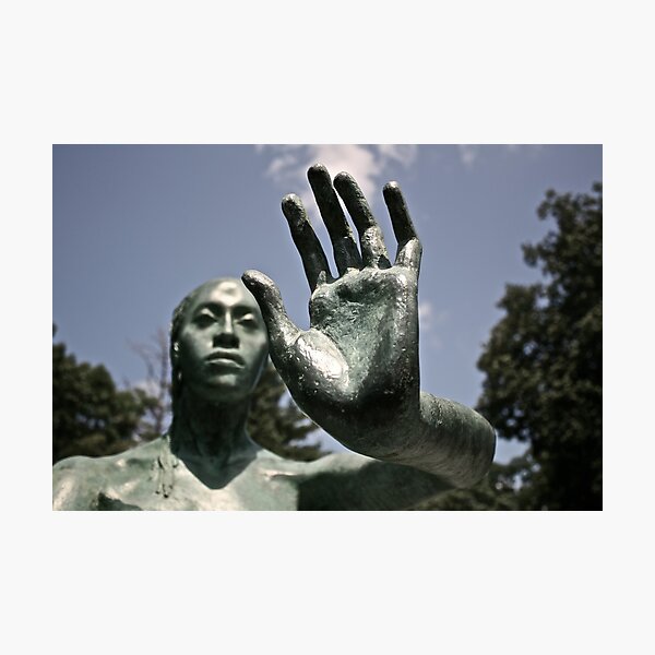 Green Statue Photographic Print