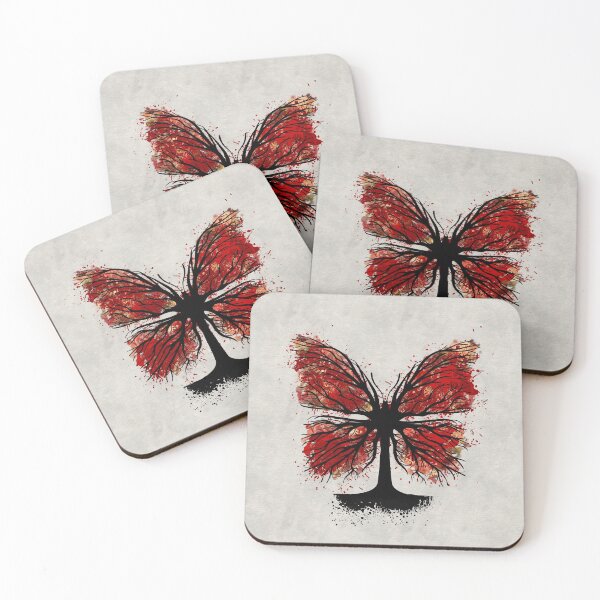 Item preview, Butterfly Tree - Ink and Red  designed and sold by k9printart.