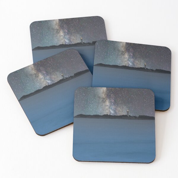 Item preview, Starry Night Sky Long Exposure with Lighthouse at Punta Licosa Italy designed and sold by Jon Shore.