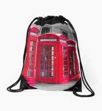Telephone booths Drawstring Bag