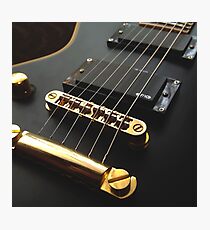 Black Guitar Photographic Print