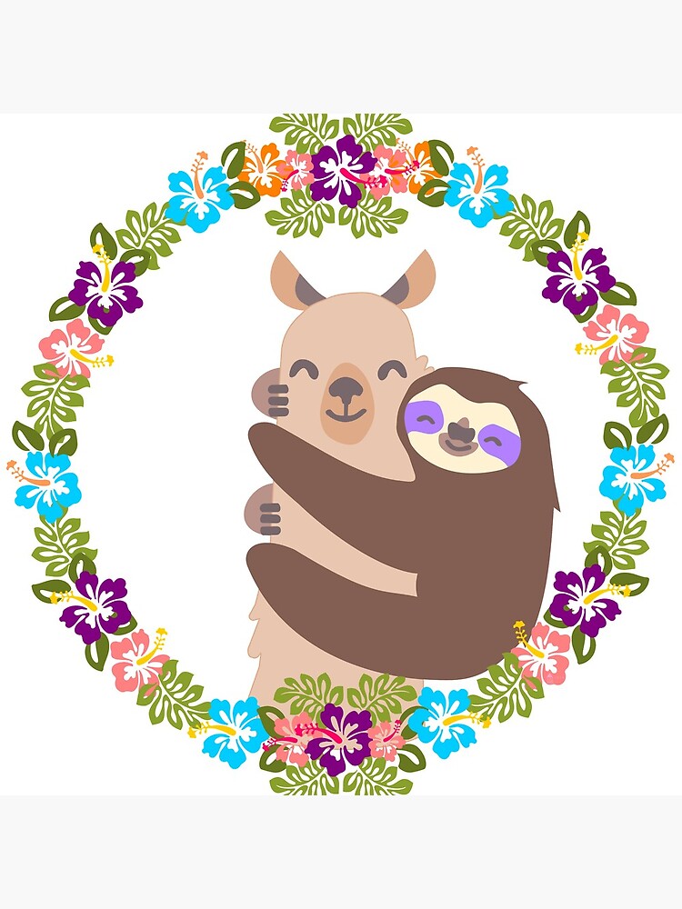 Llama and Sloth Best Friends Forever by evenstarhancock
