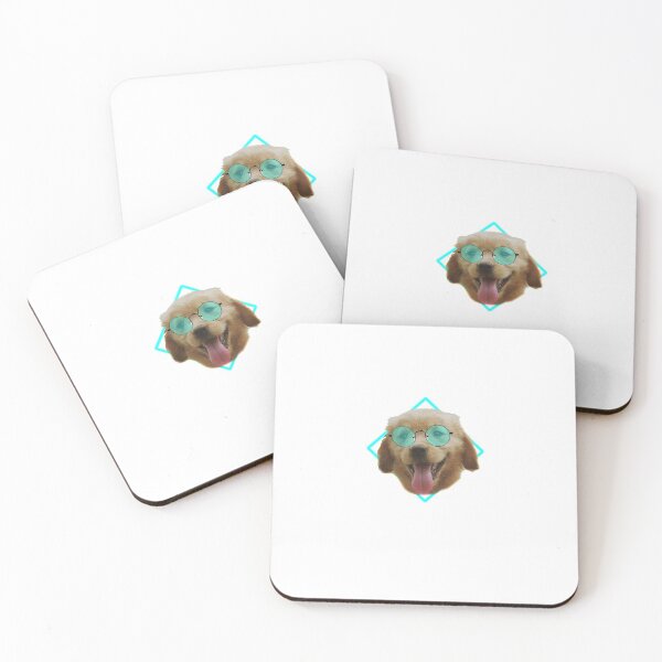 Item preview, Dog with pop glasses - Blue turquoise designed and sold by Johblanc.