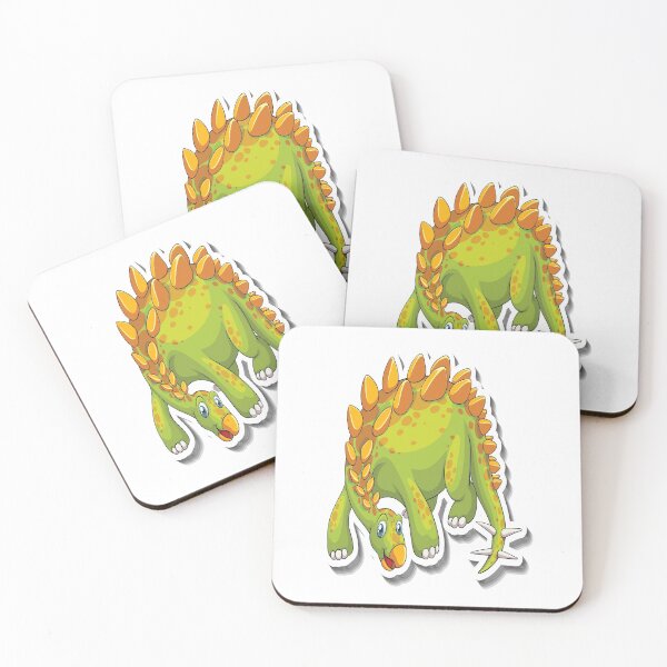 Stegosaurus Dinosaur Coasters (Set of 4)