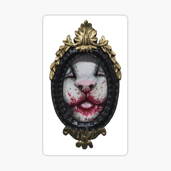 Tender kitten in frame 2019 Sticker