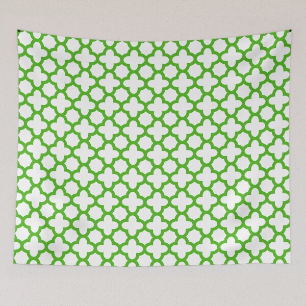 Item preview, Kelly Green Quatrefoil Pattern designed and sold by KarinaI.