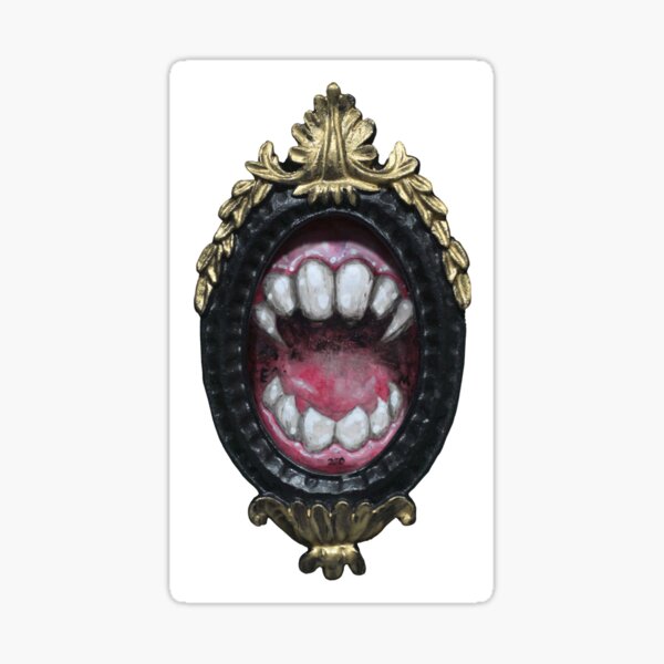 “Teeth Meat” in frame 2019 Sticker