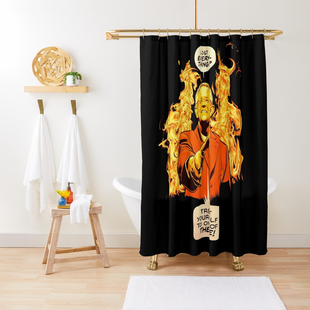 "Morrison Handshake" Shower Curtain by MrFoz Redbubble