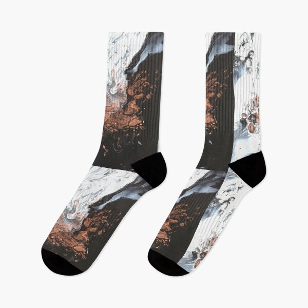 Item preview, Arcylic pouring - black, copper and white designed and sold by Rebeccadalton.