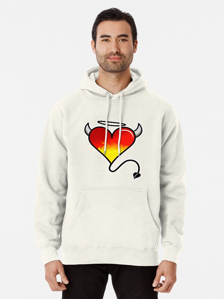 devil and angel heart hoodie