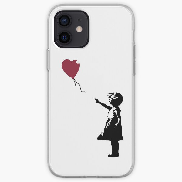 Fille Avec Ballon Rouge, Banksy, Streetart Street Art, Grafitti, Oeuvre, Design Pour Hommes, Femmes, Enfants Coque souple iPhone