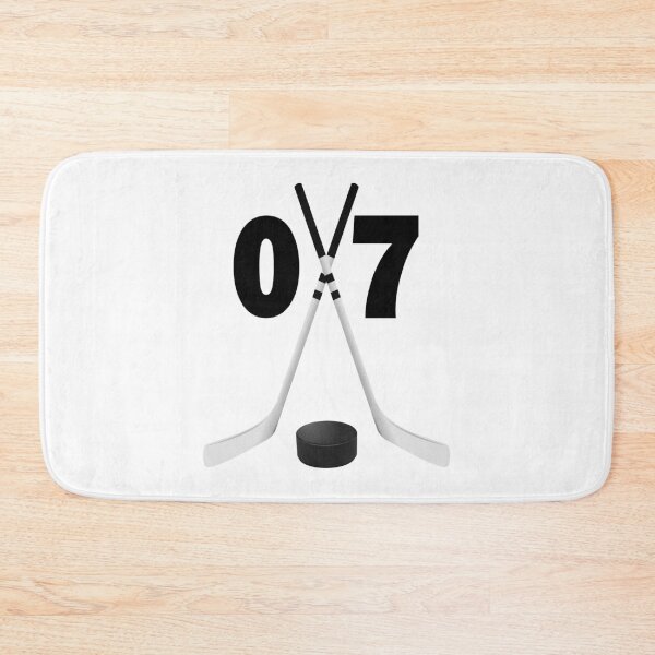 Item preview, Hockey number 07 - zero seven with sticks and disc designed and sold by AllShirts21.