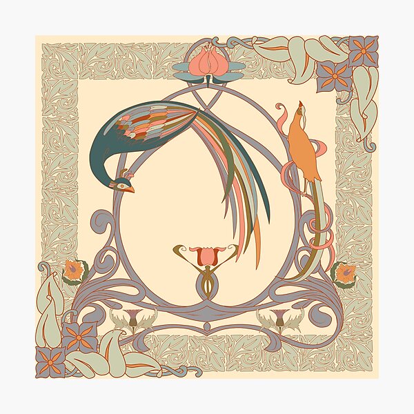 Item preview, art nouveau designed and sold by AvotArt.