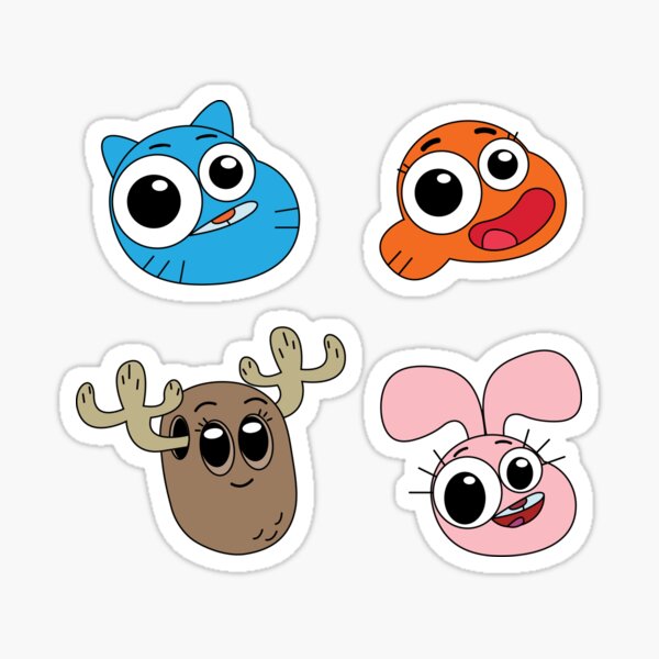 The Amazing World of Gumball Gumball Contorted Face Sticker - Sticker Mania