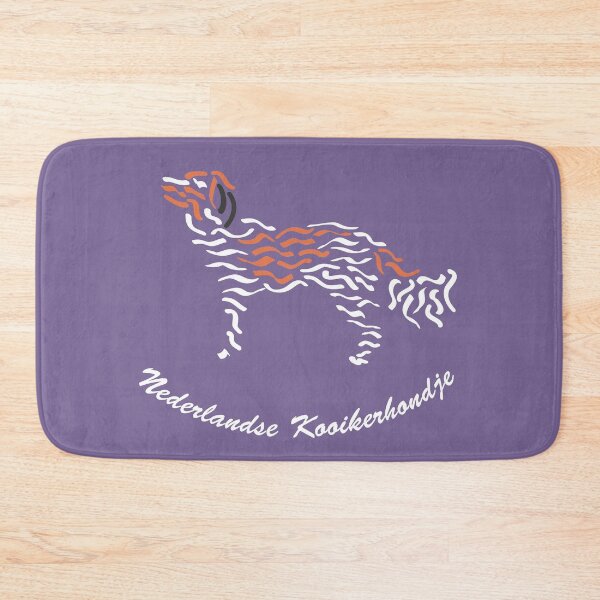 Item preview, Nederlandse Kooikerhondje Wavy Purple (with text) designed and sold by Tillowin.