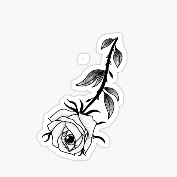 Sandra Neo Linework Red & Blue Floral Rose Flower Temporary Tattoo –  MyBodiArt