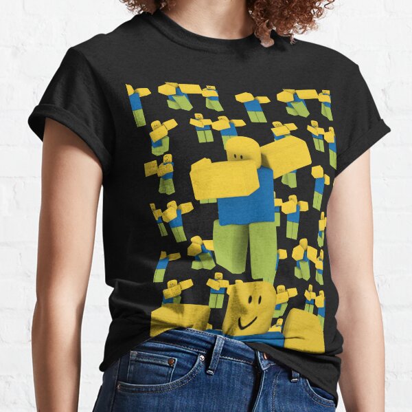 Roblox Face T Shirts Redbubble - shaded roblox noob minecraft skin