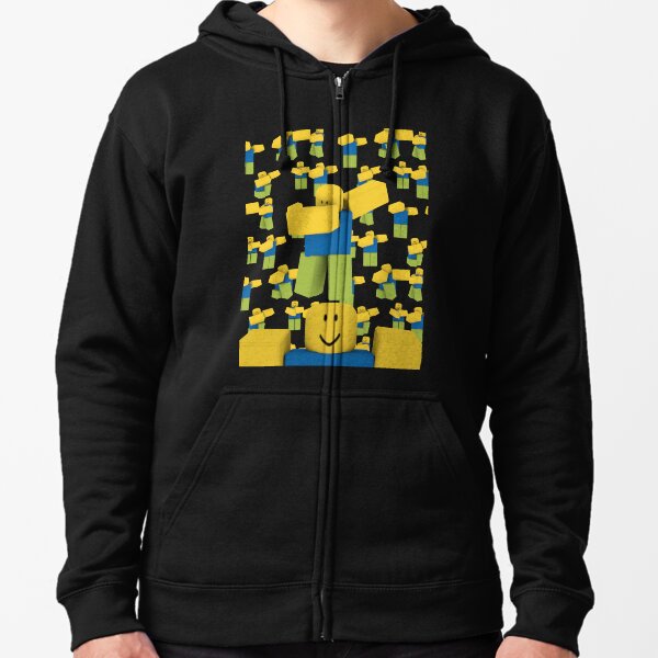 Noob Dab Zipped Hoodie By Supernate77 Redbubble - roblox shirt template yellow hoodie