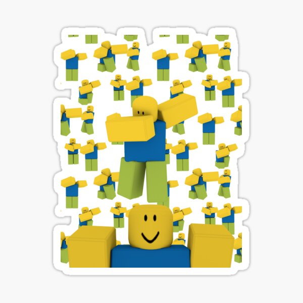 Roblox Pattern Oof Dabbing Dab Hand Drawn Gaming Noob Gift For Gamers Sticker By Smoothnoob Redbubble - dabbing for dat burger roblox